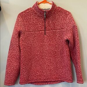 Cozy Pinkish red  Sherpa Pullover small